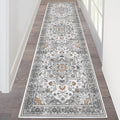 HEBE Hallway Runner Rug 2'x8' Washable Vintage Distressed Area Rugs Non Slip by HEBE