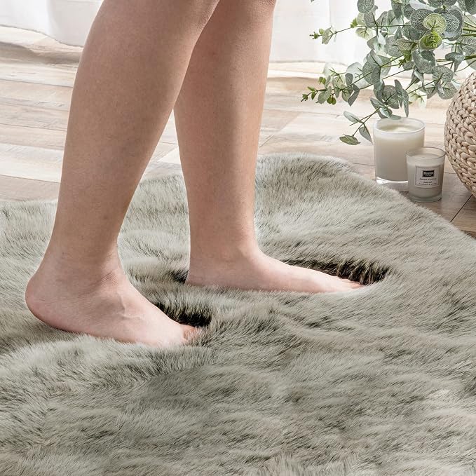 Ashler HOME DECO Soft Fox Faux Fur Chair Couch Cover Area Rug - Image 5