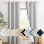 NICETOWN Grey Noise and Lights Block Out Curtains, 2 Panels, 42-inch W by by NICETOWN