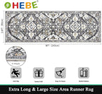 HEBE Hallway Runner Rug 2'8''x8' Washable Vintage Distressed Area Rugs Non Slip - Image 2