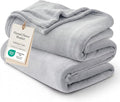 Bedsure GentleSoft Fleece Blanket California King Light Grey by BEDSURE