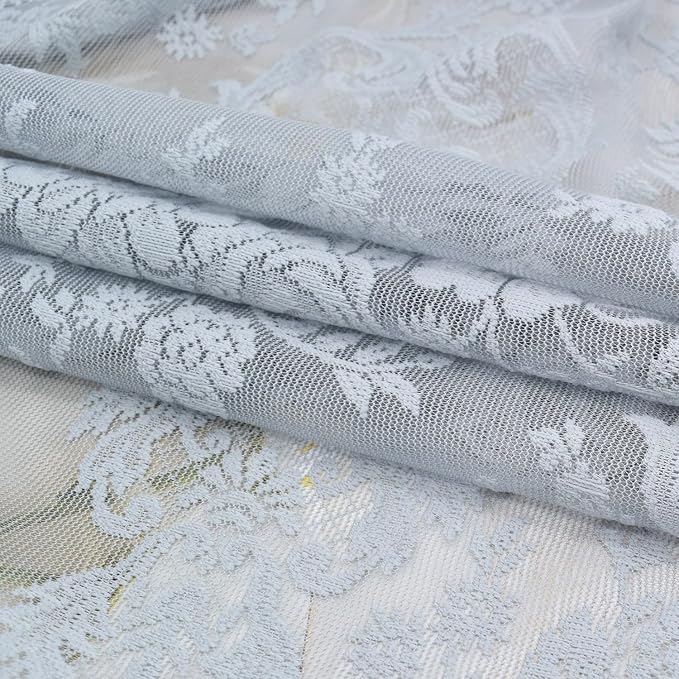 Molaxhome Swag Curtain 51 inch Length Rod Pocket Scalloped Curtain Valance - Image 9