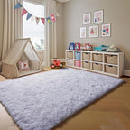 ONASAR White Rugs for Living Room 5x8, Fluffy Shaggy Area Rug for Bedroom - Image 8