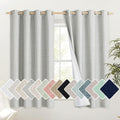 NICETOWN Grey Complete 100% Blackout Curtain Set, 52W x 45L, Thermal Insulated by NICETOWN