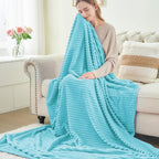 BEDELITE Fleece Blanket Twin Size – 3D Ribbed Jacquard Soft and Warm Decorative - Image 6