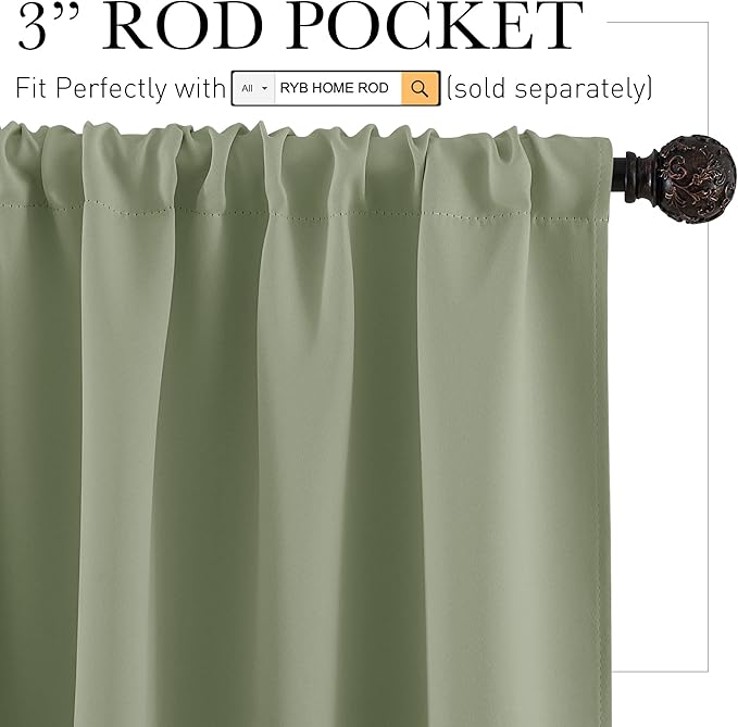 RYB HOME Large Blackout Curtains - Image 2
