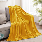 BEDELITE Fleece Blanket Yellow Throw Blanket - Image 9