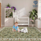 Runner Rug for Hallway Entryway 2.5x8 Farmhouse Floral Non-Slip Machine - Image 8