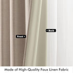 MIULEE 100% Blackout Linen Curtains - Image 6