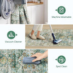Madane Runner Rug 2'6''x8' Kitchen Runner, Hallway Runner Printed Vintage - Image 4
