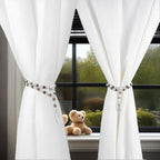 SUQ I OME 1 Pair of Luxury Crystal Beaded Magnetic Curtain Tieback and Holdback - Image 3