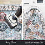 HEBE Hallway Runner Rug 2'x6' Washable Vintage Distressed Area Rugs Non Slip - Image 4