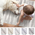 Lansny Modern Abstract Runner Rug 2x6, Neutral Light Beige and Grey Washable - Image 7