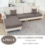 Couch Cushion Covers for Sectional Sofa L Shape Washable Separate Seat Chaise - Image 2