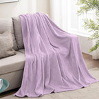 BEDELITE Fleece Blanket Twin Size Lilac Throw Blankets - Image 9