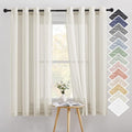 NICETOWN Linen Sheer Curtains 63 inch Length by NICETOWN