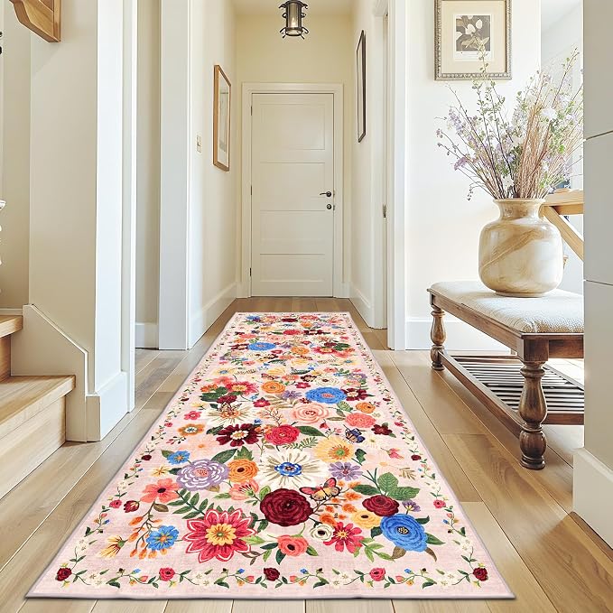 Rug for Hallways Kitchen Rug 3x7, Non Slip Washable Rugs by WelcometoBabovid