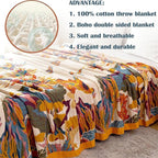 MSGKV 100% Cotton Throw Blanket - Image 5