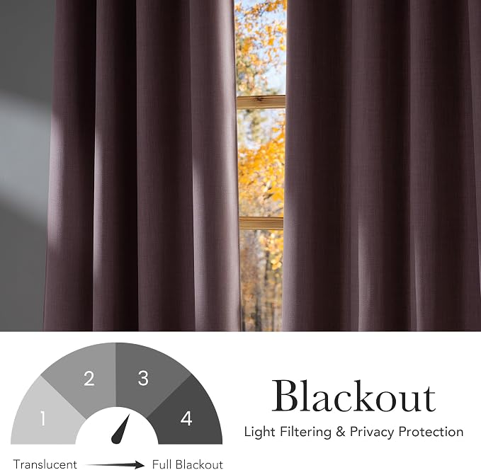 NICETOWN Faux Linen Pink Blackout Curtains 84 inches Long - Image 6