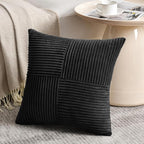 Fancy Homi 2 Packs Black Big Decorative Throw Pillow Covers 24x24 Inch - Image 2