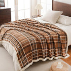 PU MEI Sherpa Fleece Throw Blanket 60" x 80" Reversible Plush Fluffy Large Big - Image 2