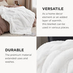 Bedsure GentleSoft Fluffy White King Size Blanket - Image 4