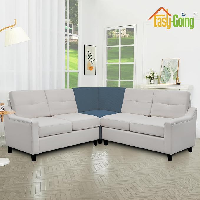 Easy-Going Stretch Sectional Corner Sofa Slipcover 1-Piece Couch Sofa Cover - Image 3