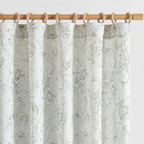 jinchan Floral Curtains 90 Inch Length Charcoal Grey Flower Linen Farmhouse by JINCHAN