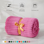 BEDELITE Fleece Blanket Twin Size – 3D Ribbed Jacquard Soft and Warm Decorative - Image 3
