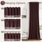 Guken 100% Blackout Curtains 84 Inch Length 2 Panels Set - Image 4