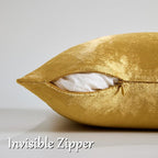GIGIZAZA Gold Velvet Decorative Throw Pillow Covers 24x24 - Image 4