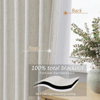 Guken Boho 100% Blackout Curtains 108 Inch Long - Image 4
