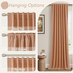 Guken 100% Blackout Curtains 84 Inch Length 2 Panels Set - Image 6