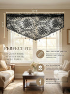 Molaxhome Swag Curtain 51 inch Length Rod Pocket Scalloped Curtain Valance - Image 4