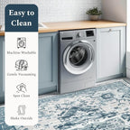 Rugflix 9x12 Area Rug for Living Room, Machine Washable Area Rugs - Image 5
