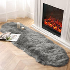 Ashler Faux Fur Rug, Fluffy Shaggy Area Rug, Ultra Soft 2 x 6 Feet Sheepskin Fur by AshlerHomeDeco