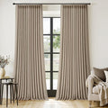 MIULEE Pinch Pleated Thick Linen Curtains 108 Inches Length 2 Panels by MIULEE