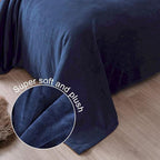 Exclusivo Mezcla Fleece Navy Blue Throw Blanket - Image 5