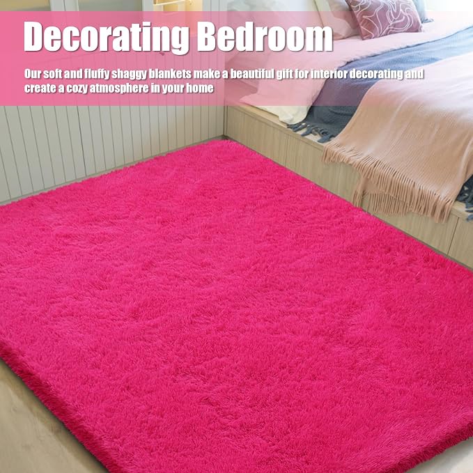 8x10 Fluffy Area Rugs for Living Room, Shag Area Rug for Bedroom, Soft Fuzzy - Image 7