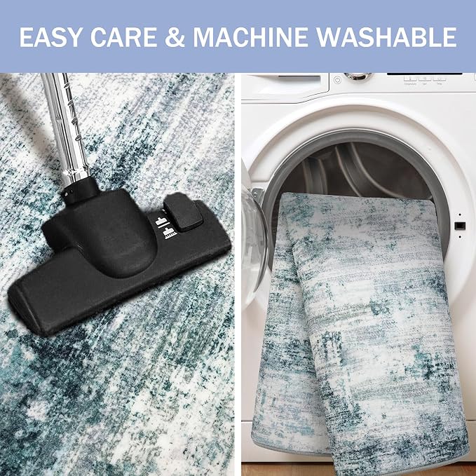 IOHOUZE Abstract Runner Rug 2x6 Ft Washable Runners - Image 3