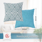 HPUK Decorative Throw Pillow Covers Set of 4 Geometric Design Linen Cushion - Image 3