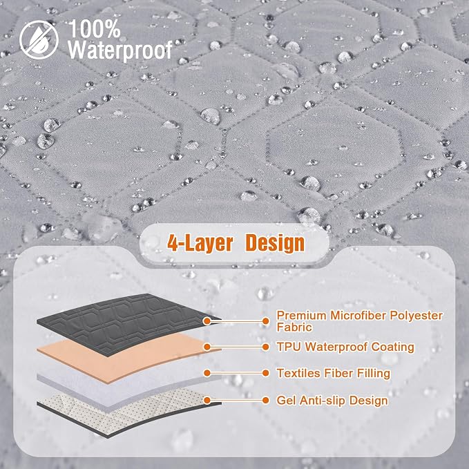 VANSOFY Waterproof Recliner Couch Covers, Sofa Covers 1-Piece Washable - Image 5