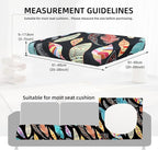 8Pcs Outdoor Cushion Covers, Patio Cushion Covers, Stretch Elastic Slipcovers - Image 2