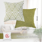 HPUK Decorative Throw Pillow Covers Set of 4 Geometric Design Linen Cushion - Image 3