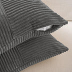 Fancy Homi 2 Packs Dark Gray Samll Decorative Throw Pillow Covers 12x12 Inch - Image 4