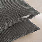 Fancy Homi 2 Packs Dark Gray Decorative Throw Pillow Covers 22x22 Inch - Image 4