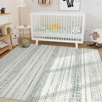 Nakagishi Green Rug Living Room Rugs: 9x12 Washable Boho Large Neutral Soft - Image 8