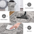 Yamaziot Washable Runner Rug, 2x10 Non-Slip Boho Vintage Hallway Rug Runner - Image 6