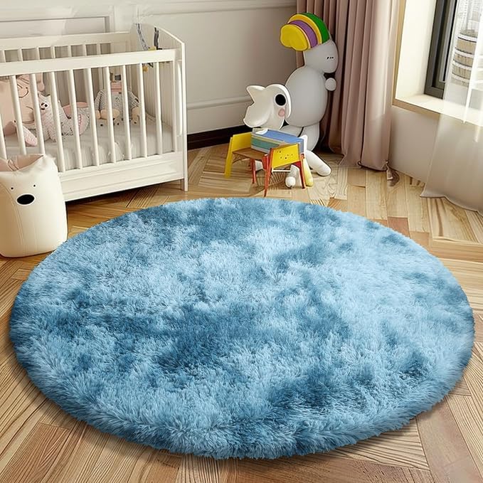 Super Soft Circle Rugs for Girls Princess Castle Toddlers Play Tent 5 Diameter - Image 7