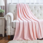 Bedsure GentleSoft Fleece Blankets King Size Pink - Image 8